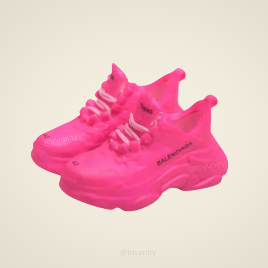 Dolls Designer Chunky Trainers - Neon Pink ToyUnity