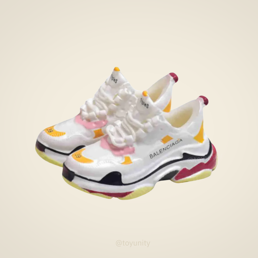 Miniature Chunky Trainers – White Multicolor ToyUnity