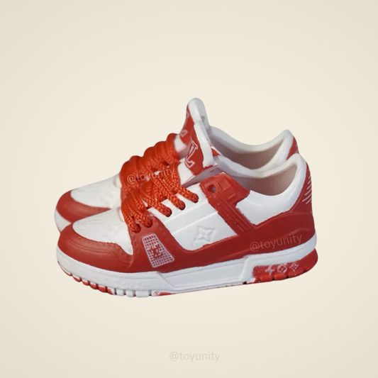 Miniature Monogram Low-Top Trainers – Red Edition ToyUnity