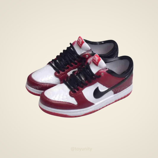Mini Doll Sneakers – Red & White Low-Top Trainers ToyUnity