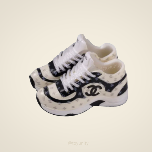 Dolls Coco Inspired Luxury Trainers Cream Black ToyUnity