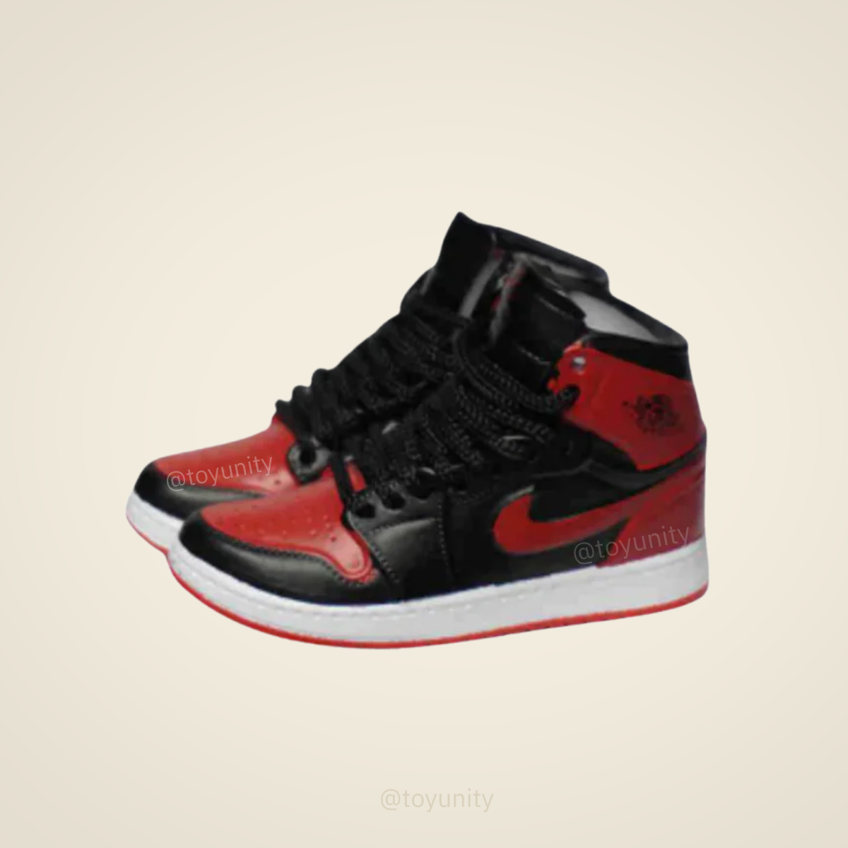 Mini High-Top Sneakers – Red & Black ToyUnity