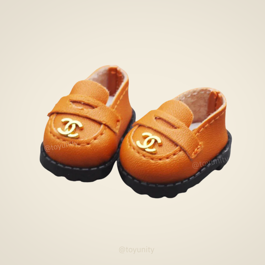 Miniature Loafers – Warm Caramel Brown ToyUnity