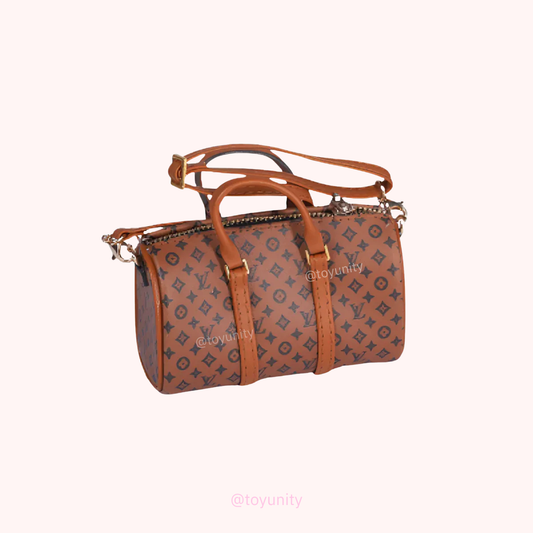 Miniature Luxury-Inspired Barrel Bag – Perfect for 8–18cm Collectibles ToyUnity