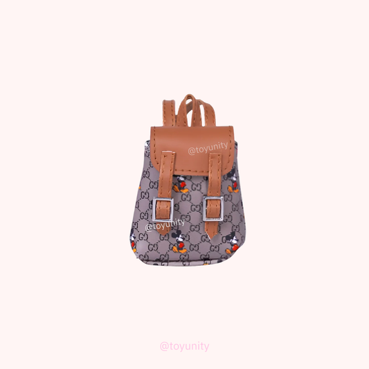 Mini GG x Cartoon Backpack for Collectible Dolls – Playful Luxury Design ToyUnity