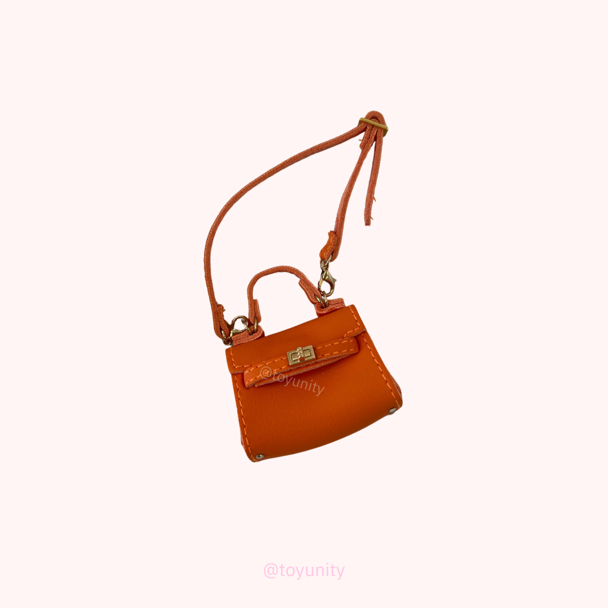 Mini Orange Top-Handle Bag for Collectible Dolls – Vibrant Statement ToyUnity