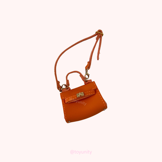 Mini Orange Top-Handle Bag for Collectible Dolls – Vibrant Statement ToyUnity