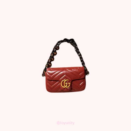 Mini Quilted Chain Bag for Collectible Dolls – Red Luxury Edition ToyUnity
