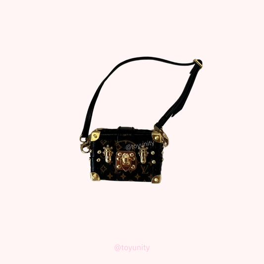 Mini Black Trunk Bag for Collectible Dolls – Vintage Luxury Style ToyUnity