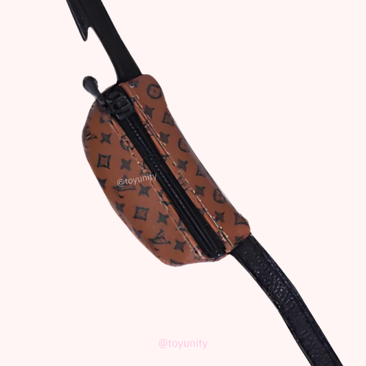 Mini Brown Classic Belt Bag for Collectible Dolls – Adjustable Crossbody & Waist Style ToyUnity