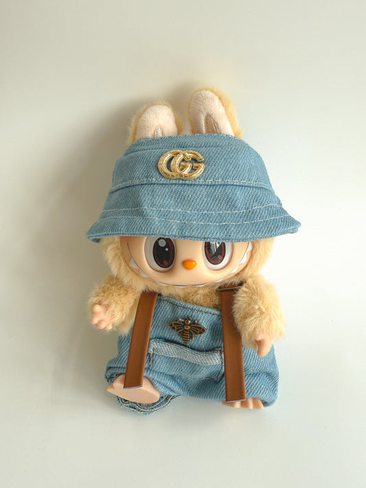 Labubu Denim Visor & Overalls Set - GG Inspired - ToyUnity