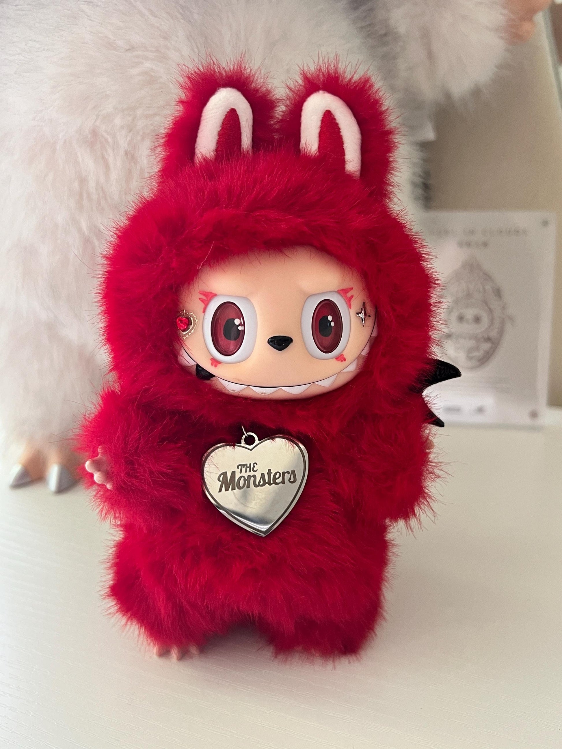 Custom labubu Doll Original red black wings Handmade Modification | Limited RARE | DIY - ToyUnity
