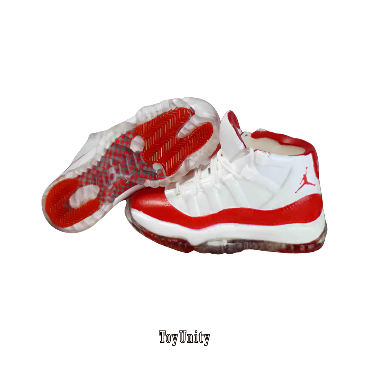 Dolls  Inspired Miniature Sneakers White Red
