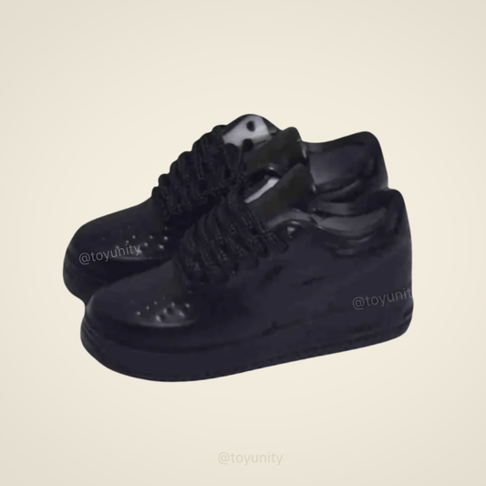 Mini Monochrome Low-Top Sneakers for Collectible Dolls – Sleek & Minimalist Design ToyUnity