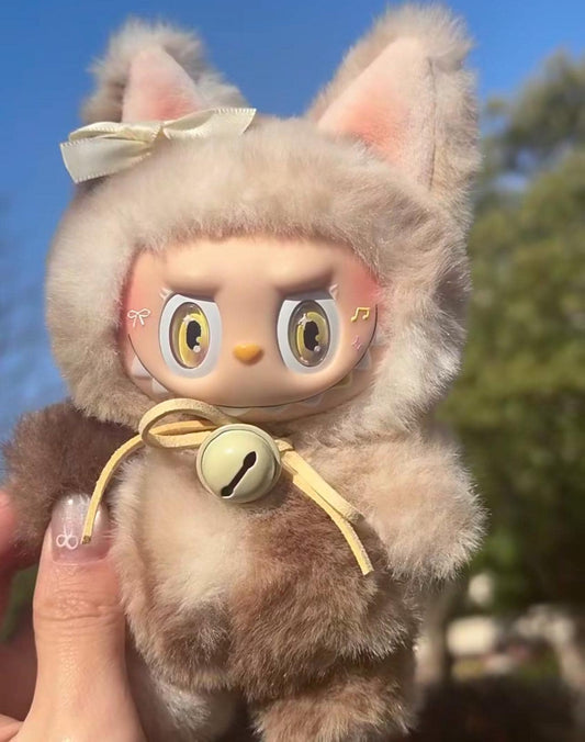 labubu Doll Original cat yellow eyes  mermaid  Handmade Modification