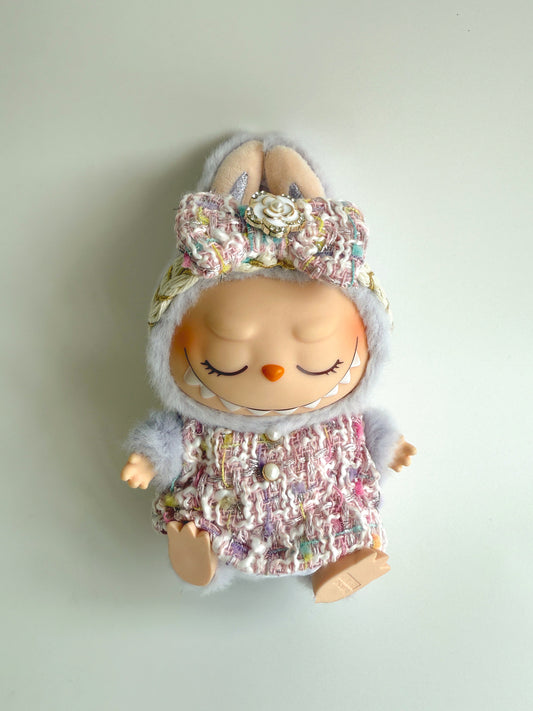 Labubu Pastel Tweed Dress & Bow Set - Coco Inspired - ToyUnity
