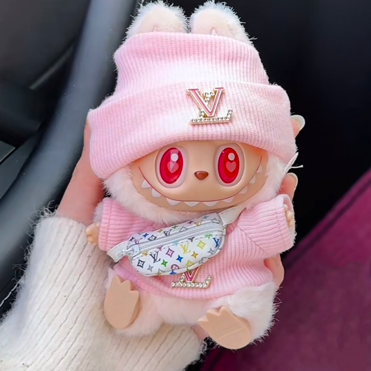 POP MART The Monsters Labubu Fashion Dress - L Style Pink Top+ Hat +Bag - ToyUnity