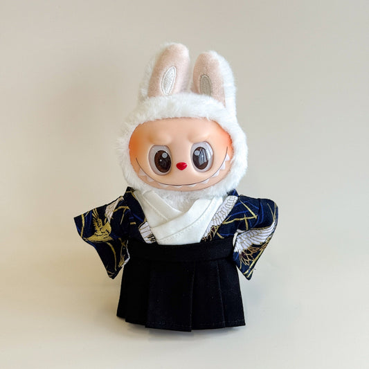 Labubu Male Kimono Set – Blue Crane Pattern - ToyUnity