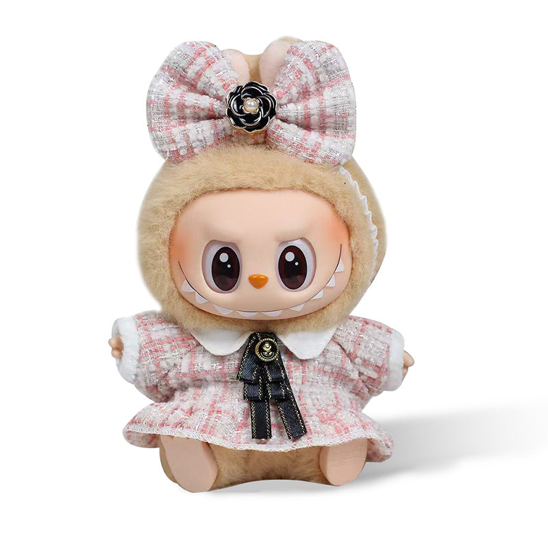 POP MART The Monsters Labubu Fashion Dress - Pink Skirt + Pink Bow - ToyUnity