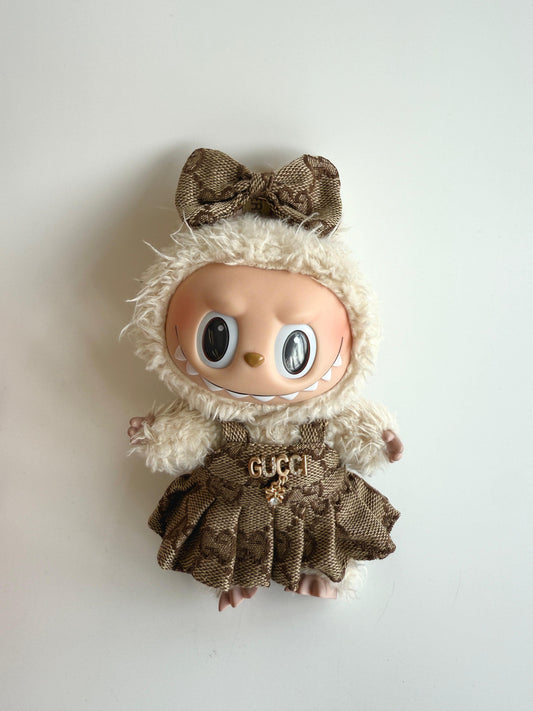 Labubu GG Inspired Monogram Dress Set with Matching Bow - ToyUnity