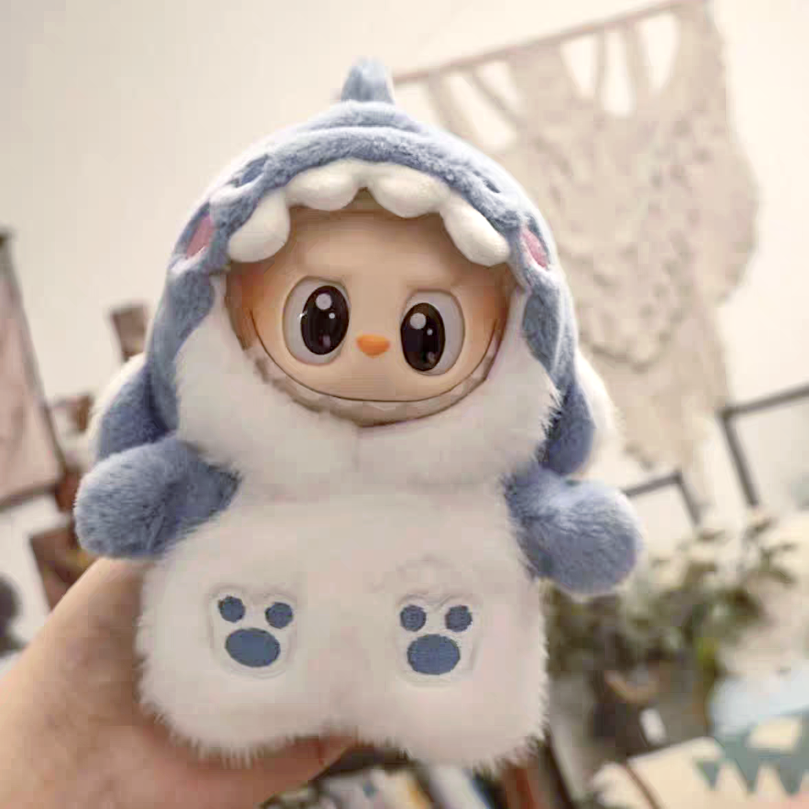 The Monsters Labubu Cloth Baby Blue Shark Plush Suit - 012 - ToyUnity