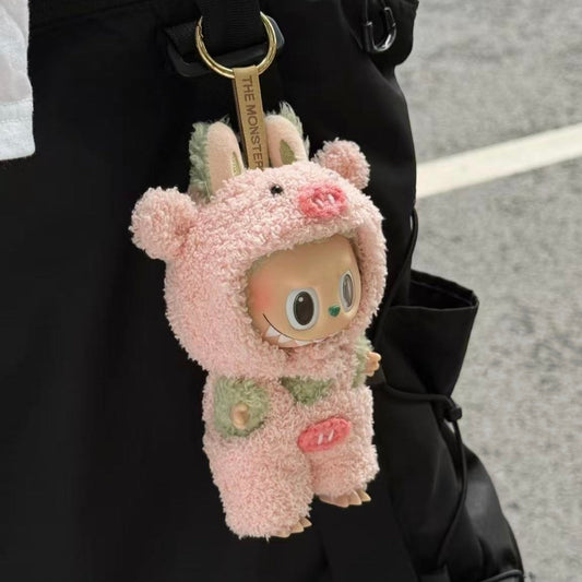 The Monsters Labubu Cloth Pink Piggy Overalls Set - 043 - ToyUnity