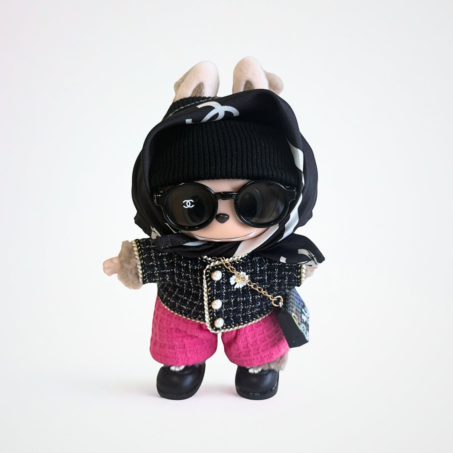 Labubu Tweed Airport Fashion Set - G-Dragon Inspired Collection (7 items) - ToyUnity