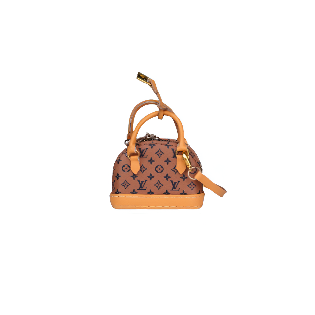 Labubu L.V Inspired Miniature Dome Handbag - Alma BB Edition