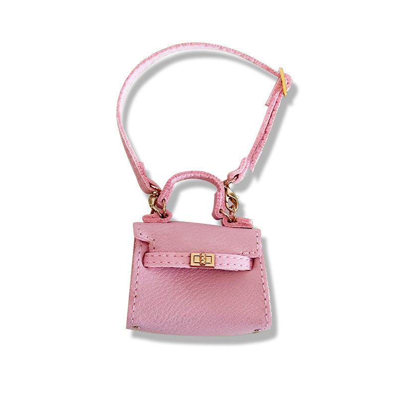 POP MART The Monsters Labubu Fashion Dress - Labubu Pink Leather Hermes Style Bag - ToyUnity